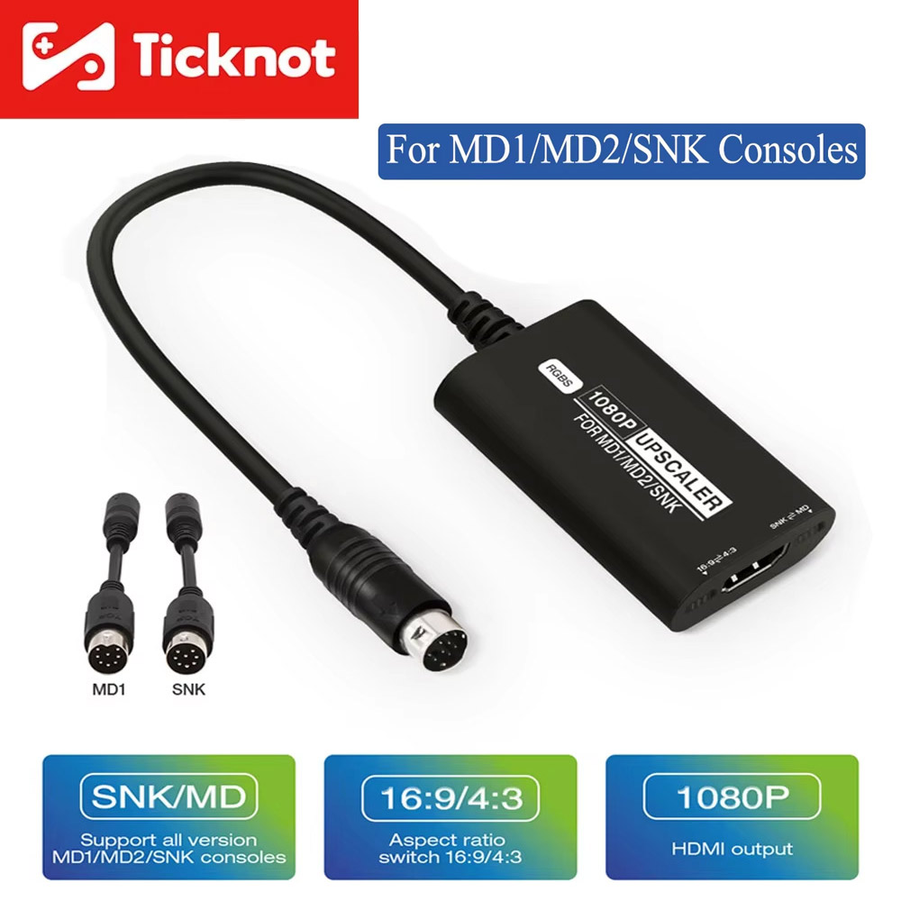 Retro Gaming Hdmi - RGBS Upscaler Convweter For SEGA MD1