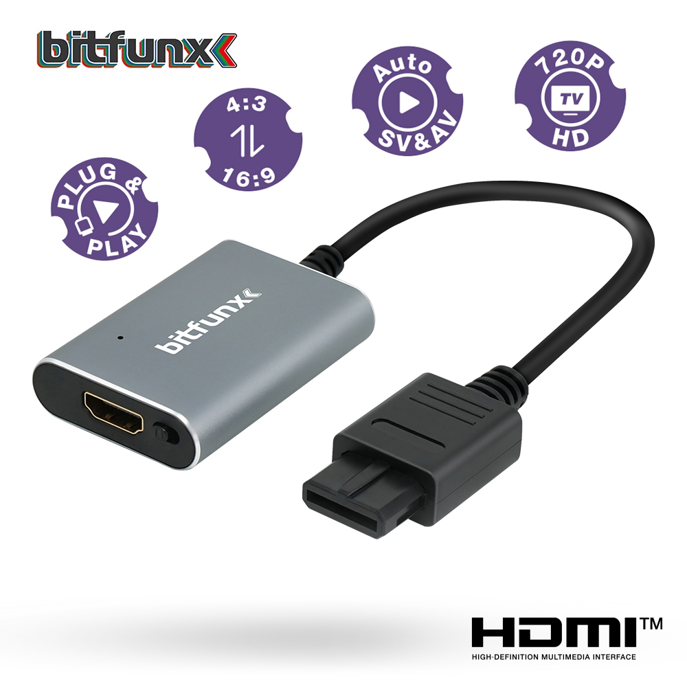 Retro Gaming Hdmi - Bitfunx 720P HDMI™ Adapter S-video SV/AV