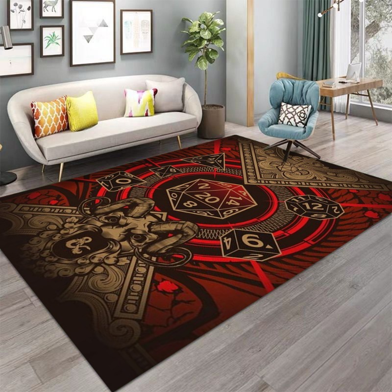 Dungeons Dragons Dice Sword Vi - Retro Gaming Rug review and price