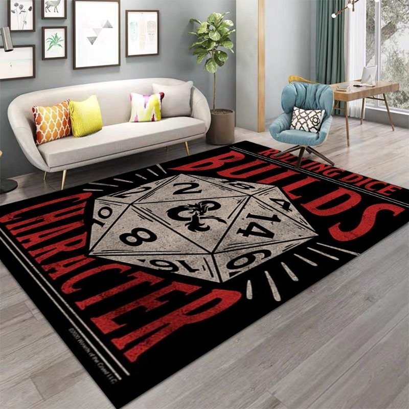 Dungeons Dragons Dice Sword Vi - Retro Gaming Rug review and price