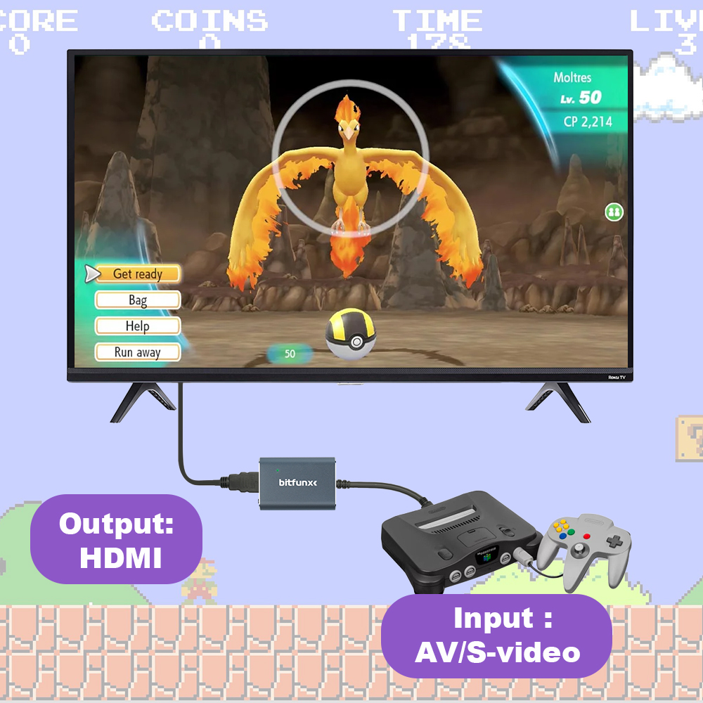 Bitfunx 720P Svideo / AV To HD - Retro Gaming Hdmi review and price