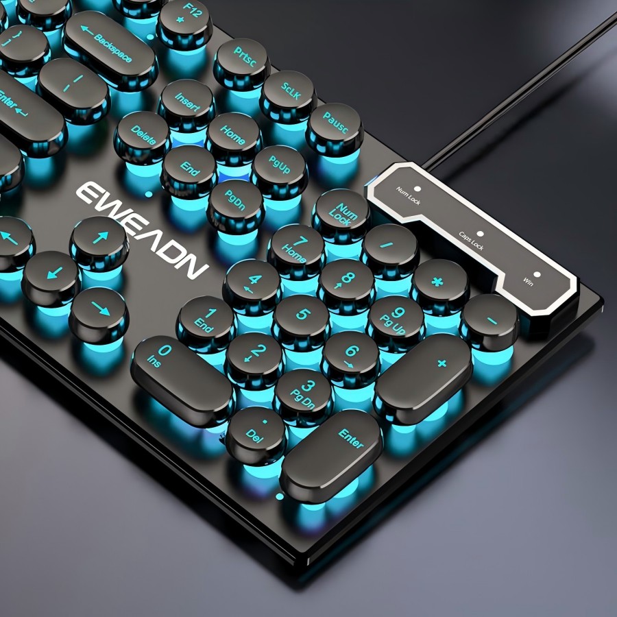 EWEADN Typewriter Gaming Keybo - Retro Gaming Setup review and price