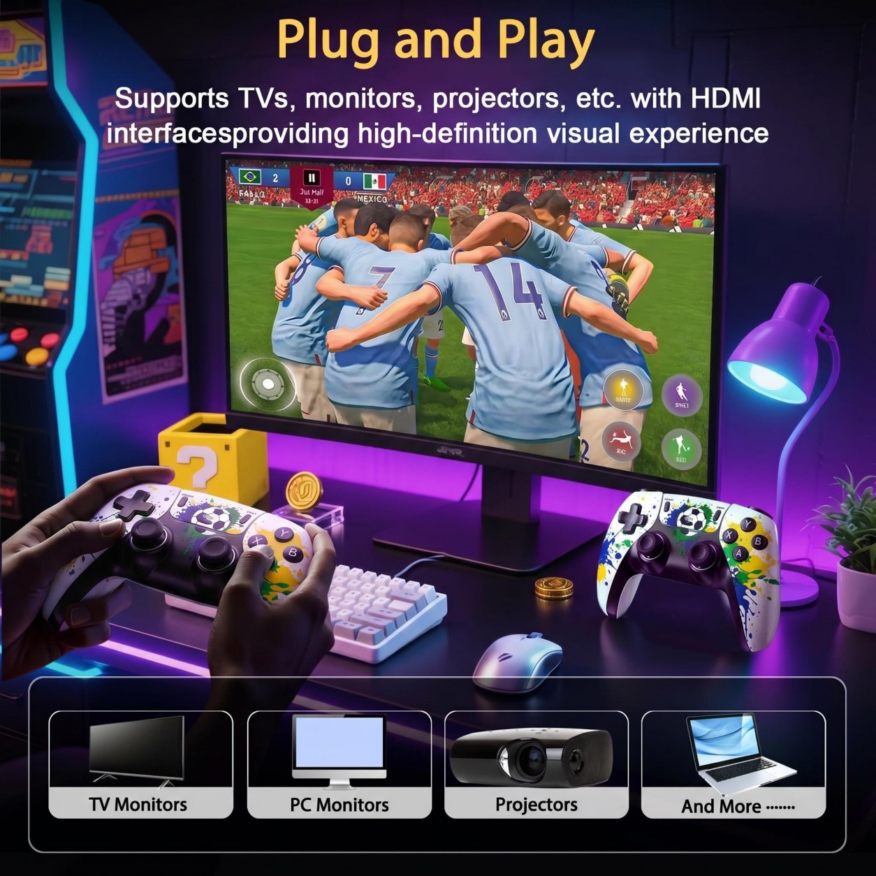 Football Pattern Wireless Game - Retro Gaming For Tv review and price