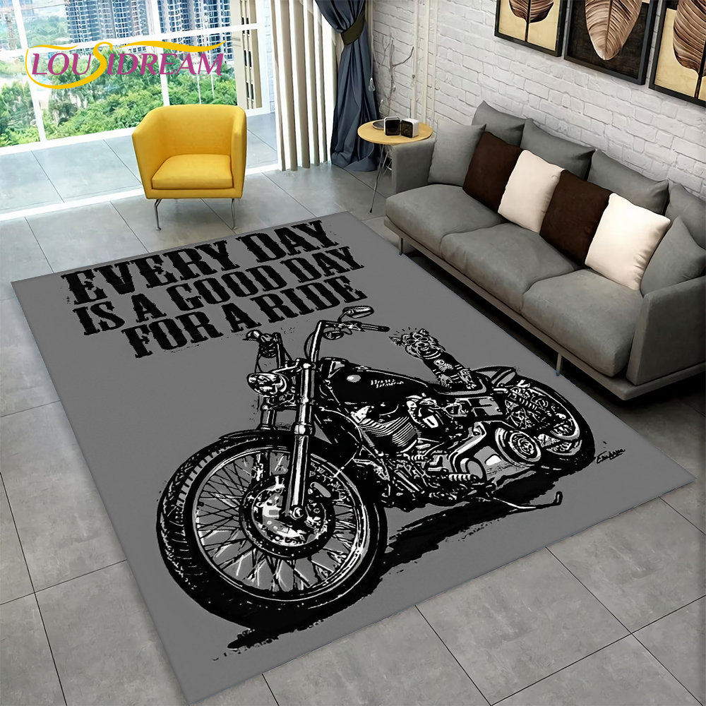 3D Retro Vintage Motorcycle Ar - Retro Gaming Rug review and price