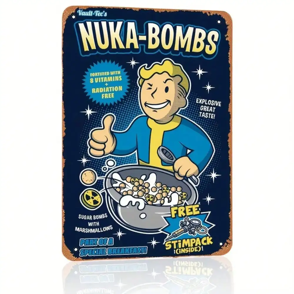 Vault-Tec Nuka-Bombs Metal Wal - Retro Gaming Vault review and price