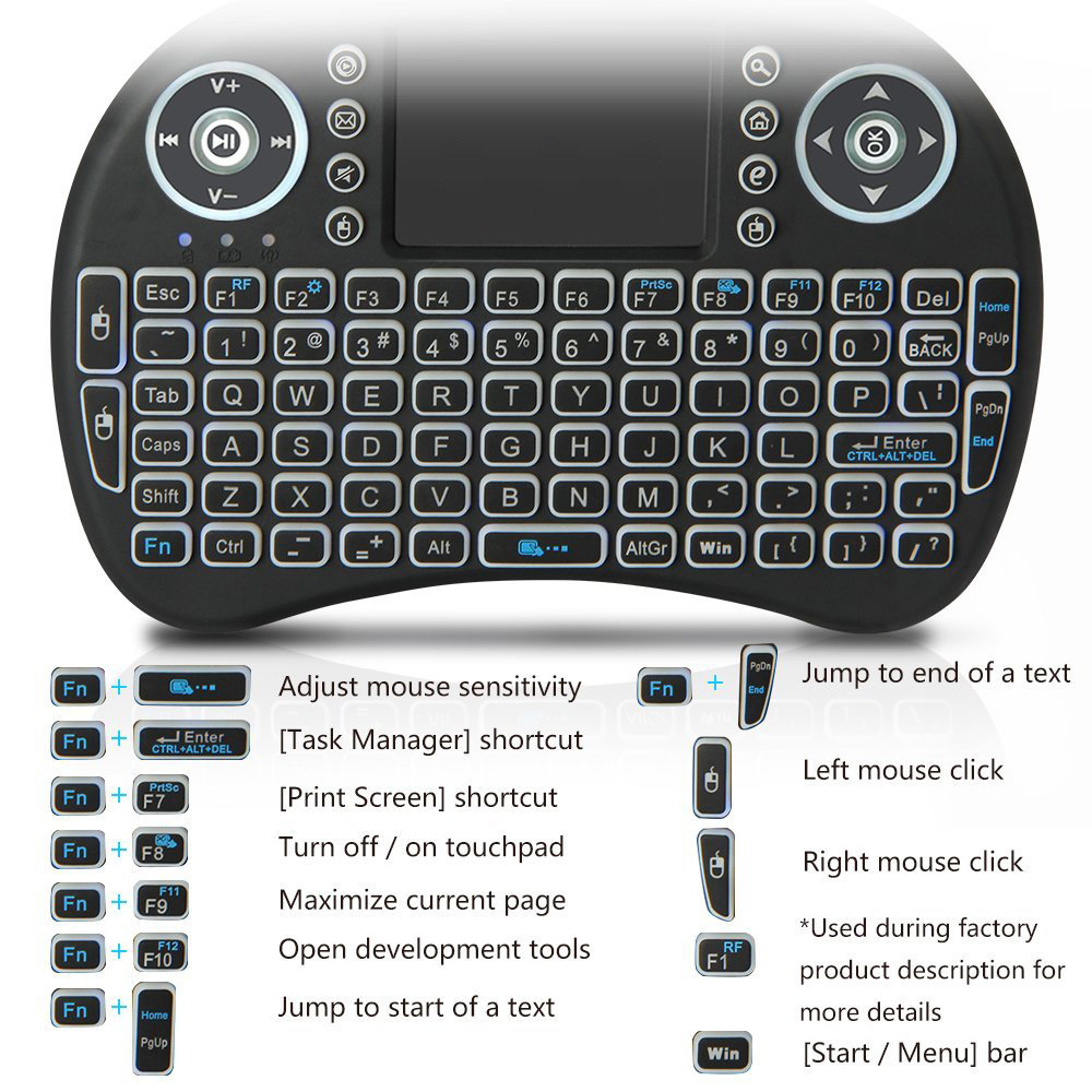 Backlit Mini Wireless Keyboard - Retro Gaming Corps review and price
