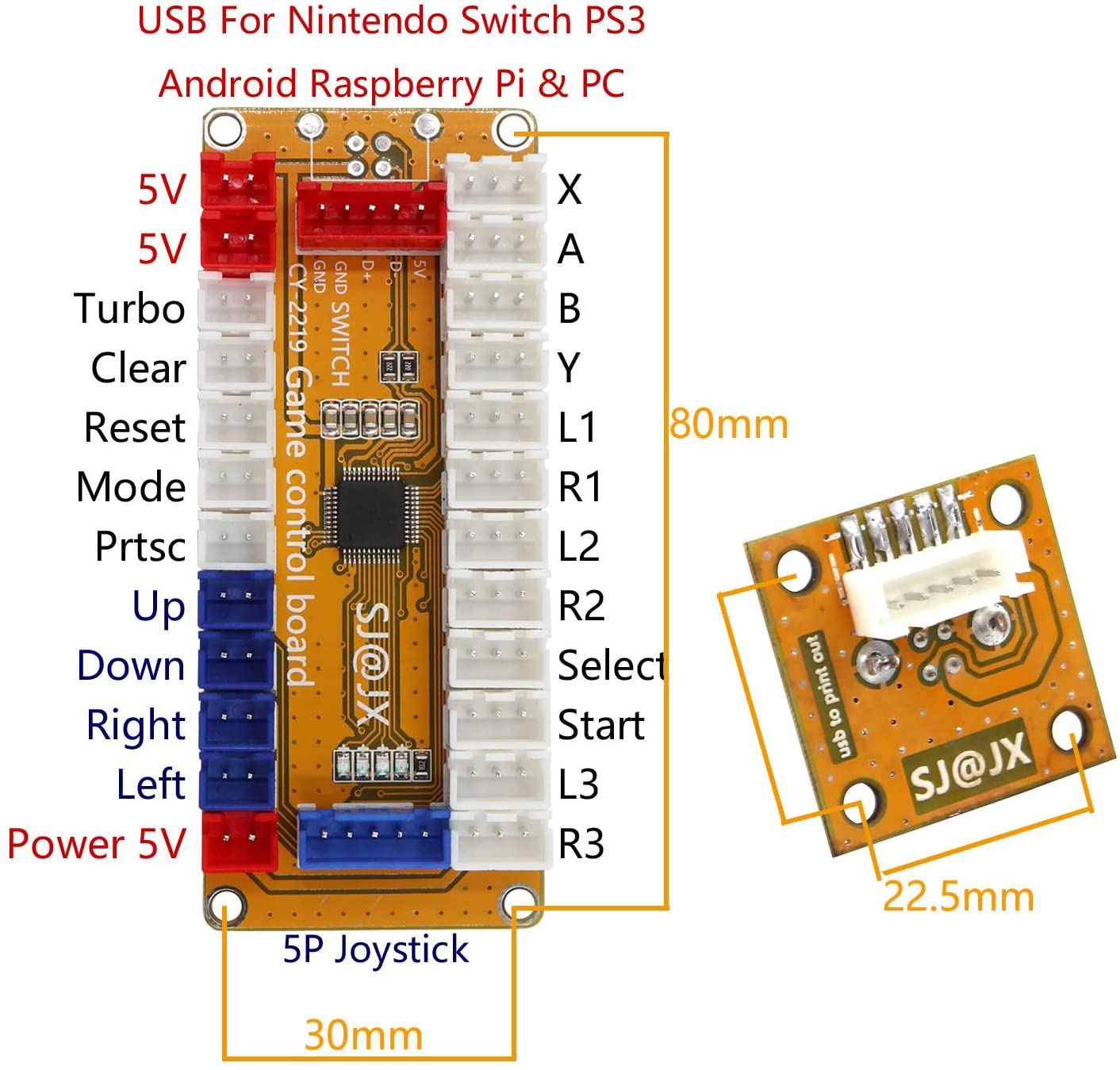 5 in 1 Zero Delay USB Encoder  - Raspberry Pi Retropie review and price